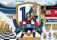 Модрич назван футболистом года в Хорватии. В 14-й раз Модрич назван футболистом года в Хорватии. В 14-й раз